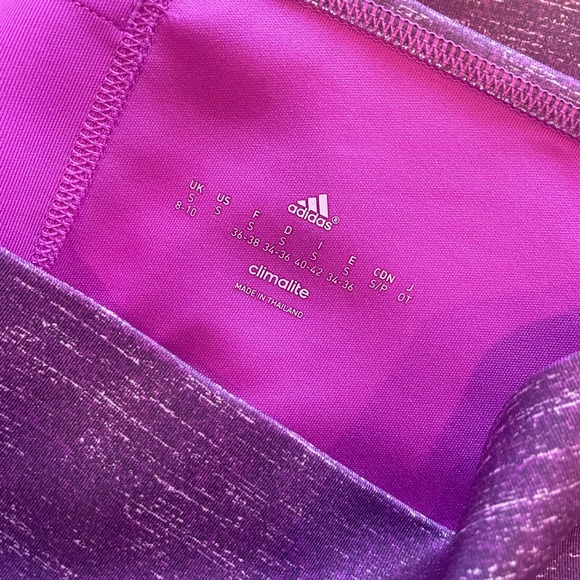 Adidas Climate Purple Leggings, Small, work out pants, yoga, soft, sleek Womens - Picture 3 of 3